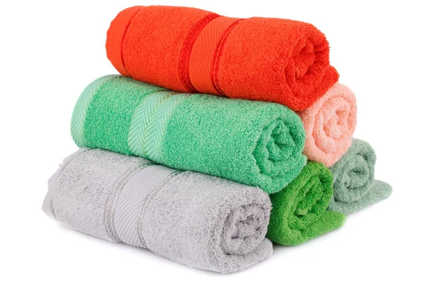 Rolled Towels Isolated White Background — Stock Photo, Image