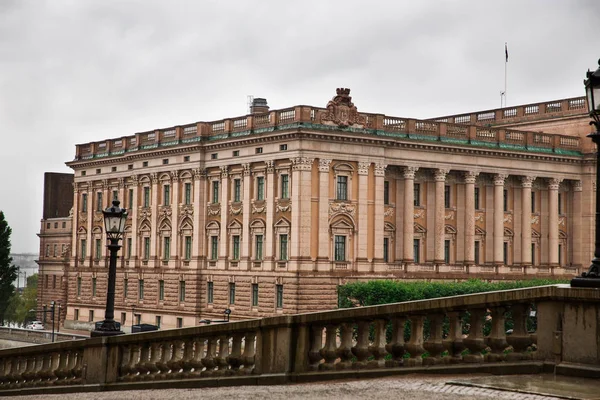 Riksdag budova parlamentu v Stockholmu — Stock fotografie