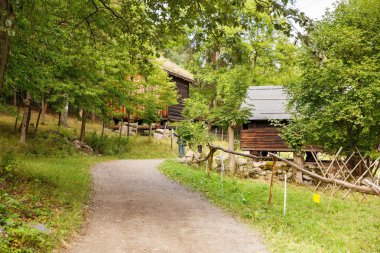 Oslo geleneksel eski çiftlik evleri