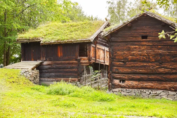 Casas antigas tradicionais em Oslo — Fotografia de Stock