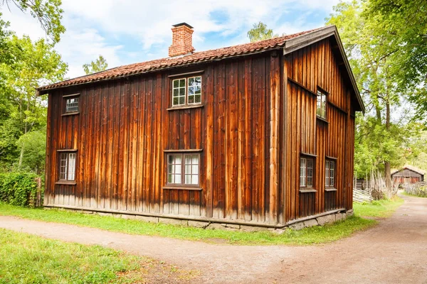Casas antigas tradicionais em Oslo — Fotografia de Stock