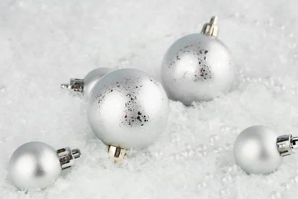 Christmas gray balls — Stock Photo, Image