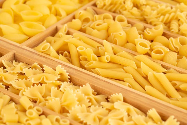 Verschiedene Arten von Pasta — Stockfoto