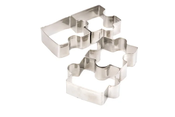 Puzzle moldes de cozimento — Fotografia de Stock