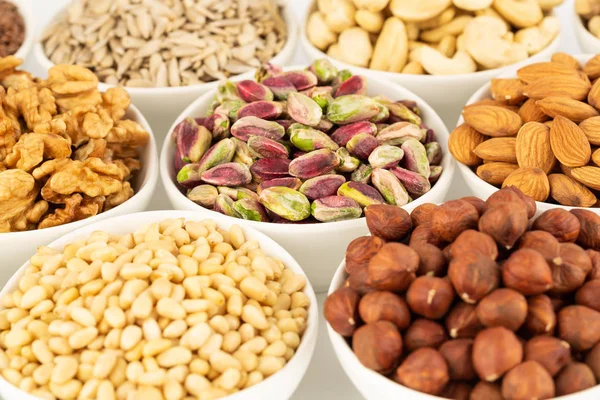 Various kind of nuts — Stock Photo, Image