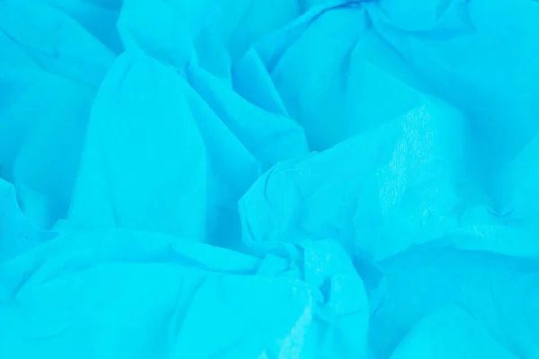 Crumpled Blue Crepe Paper Texture Background — Stock Photo, Image