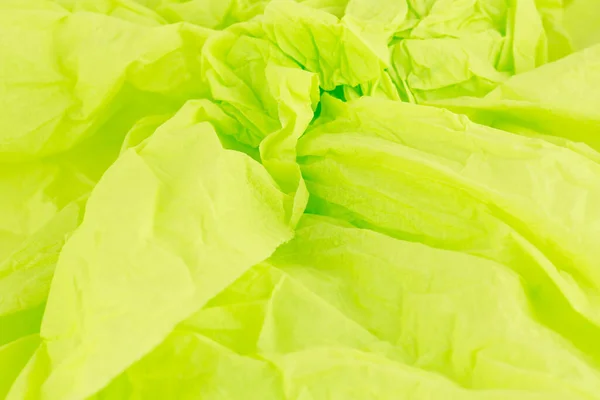 Crumpled Green Crepe Paper Texture Background — Stock Photo, Image