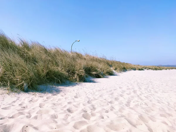 Zdjęcie Wydm Plaży Białym Piaskiem Niemieckim Brzegu Morza Bałtyckiego — Zdjęcie stockowe