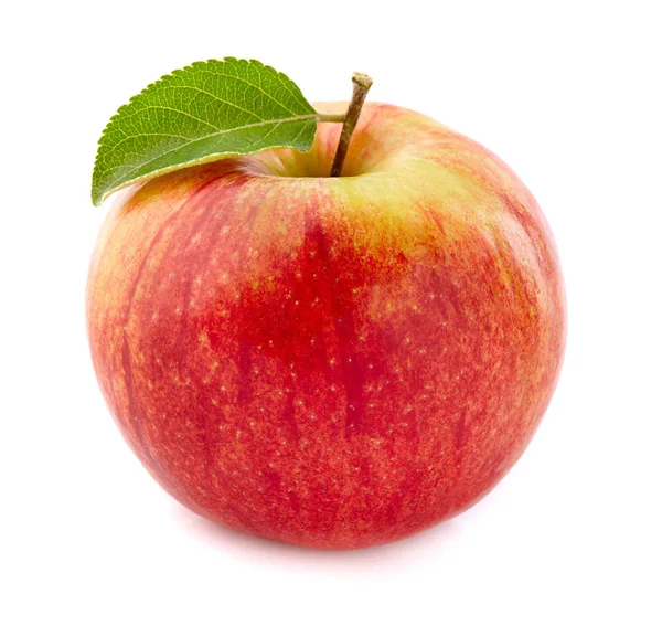 Manzana con hoja — Foto de Stock