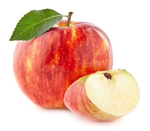 Słodkie jabłko z kromka — Zdjęcie stockowe