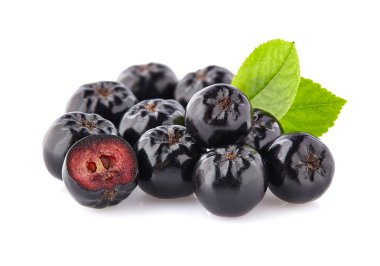 Chokeberry yaprak. Siyah aronia