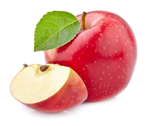 Kırmızı elma dilim — Stok fotoğraf