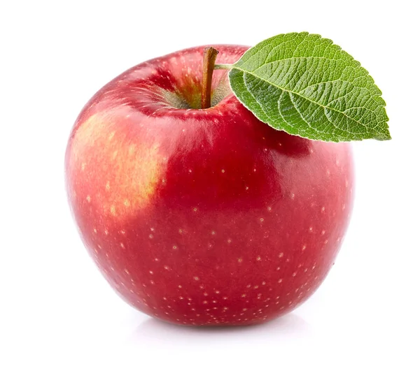 Apple met blad — Stockfoto