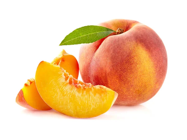 Peach with slices — Stock Photo, Image