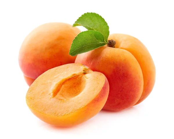 Ripe Apricots White Background — Stock Photo, Image