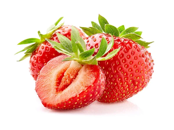Strawberries White Background — Stock Photo, Image