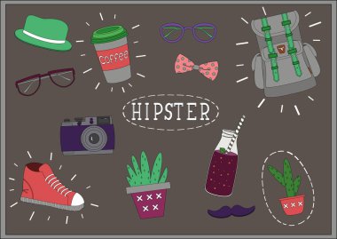 in hipsters Tebeşir tahtaya