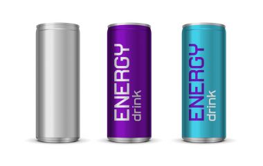 parlak enerji içeceği kutular 