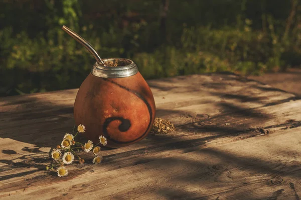 Argentinean yerba mate drink — Stock Photo, Image