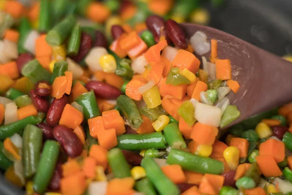 Texture of delicious stir fry vegetables — Stock Photo, Image