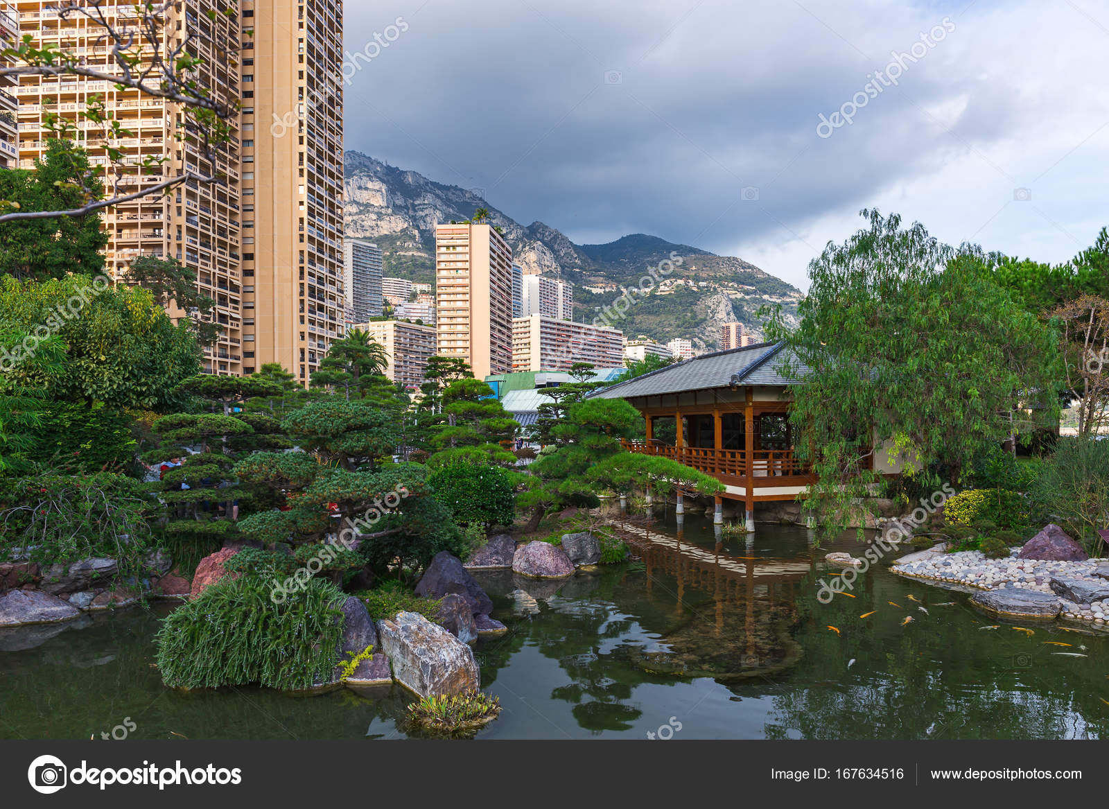 Japanese Garden In Monte Carlo Stock Photo C Observer 167634516