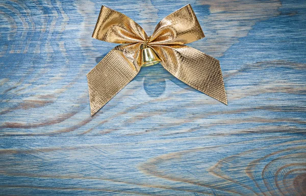 Golden Christmas bow — Stock Photo, Image