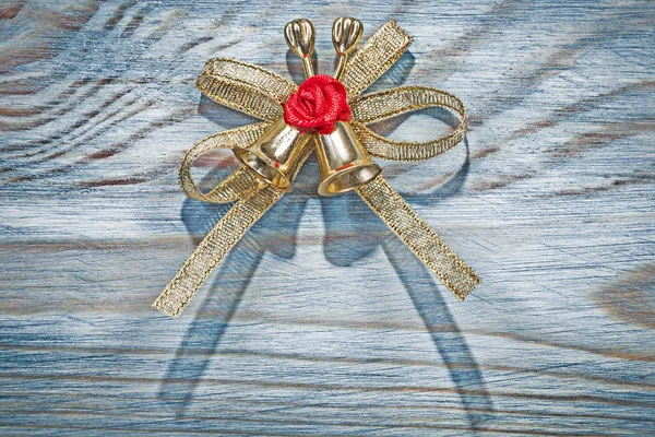 Golden Christmas bow — Stock Photo, Image