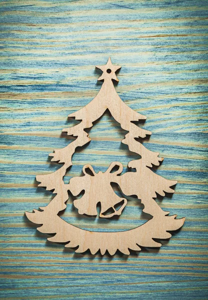 Decorazione albero di Natale in legno vintage — Foto Stock