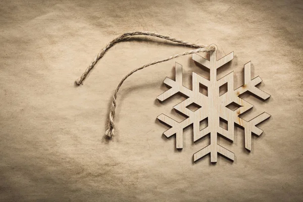 vintage wooden winter snowflake decoration