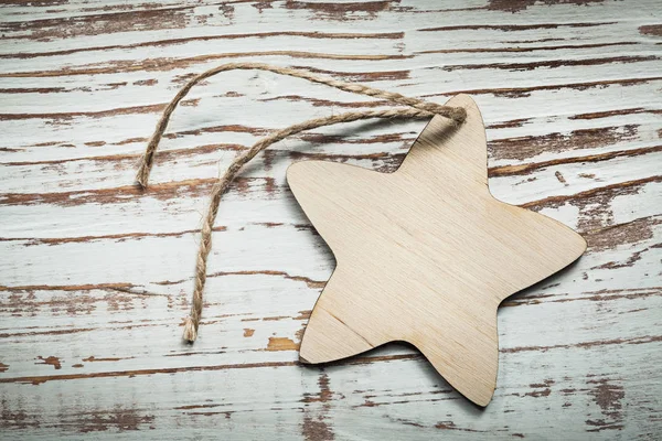 Vintage wooden Christmas star decoration — Stock Photo, Image