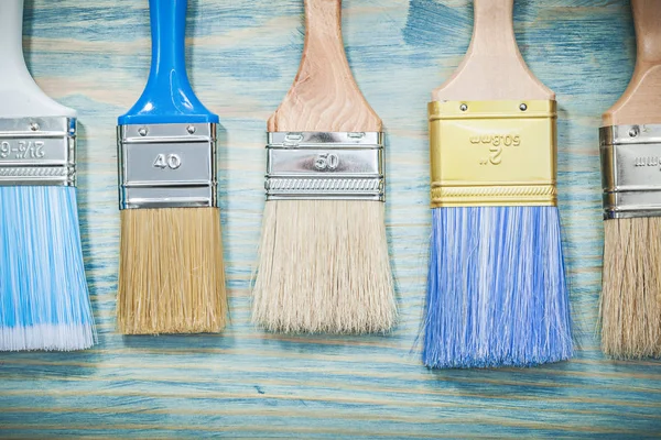 Collection of colored paint brushes — Stock Photo, Image