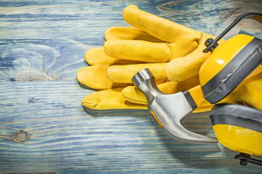 Deri koruyucu eldiven etkilidirler pençe çekiç ahşap tahta c