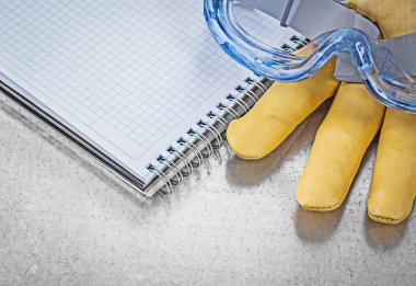 İnşaat eldiven ve koruyucu gözlük