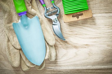 Çalışma eldiven secateurs Bahçe yumuşak kravat ahşap tahta kürek 