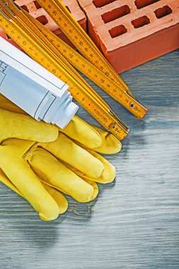 Kırmızı tuğla koruyucu bileşimi ahşap planları bana eldiven