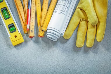 Dr mühendislik inşaat ahşap ölçer koruyucu eldiven