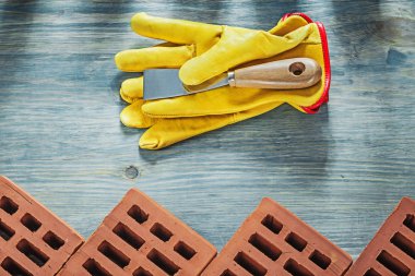 Kırmızı inşaat tuğla ürün yelpazesine Emanet eldiven soluk deri