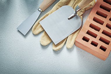 Con macun bıçak inşaat tuğla deri koruyucu eldiven