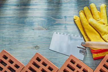 Kırmızı inşaat tuğla deri Emanet eldiven Palet Bıçağı boğa