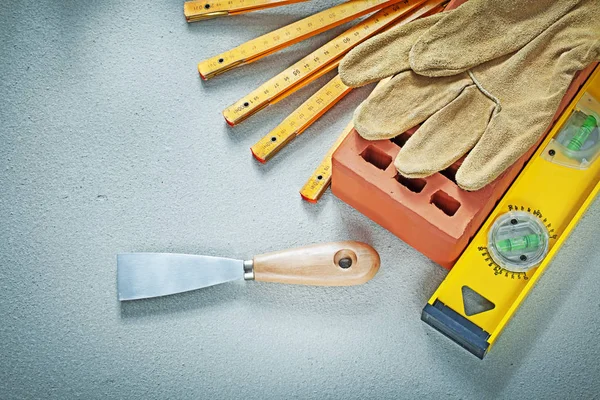 Kırmızı tuğla koruyucu eldiven Palet Bıçağı inşaat düzeyde 