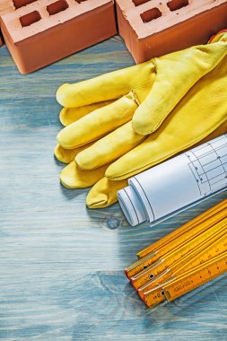 Ahşap metre kompozisyon kırmızı tuğla Emanet eldiven planları 