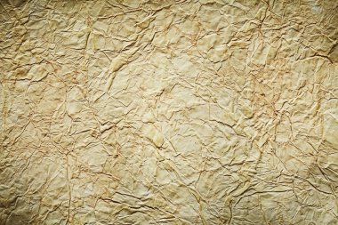 Vintage buruşuk kağıt gri arka plan üzerinde görünümü kapatın