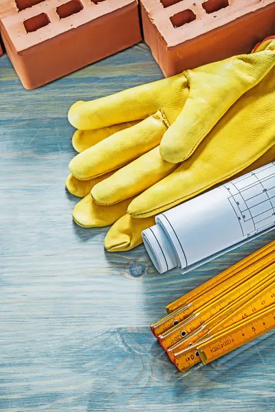 Ahşap metre kompozisyon kırmızı tuğla Emanet eldiven planları 