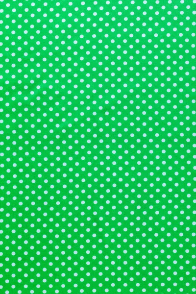 Polka-dot verde algodão impressão vista superior — Fotografia de Stock