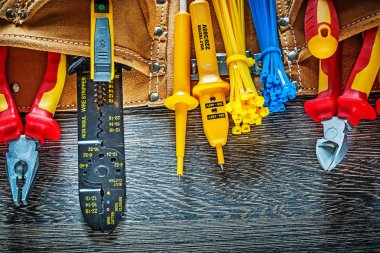 Deri inşaat kemer elektrik araçları üzerinde ahşap tahta electri