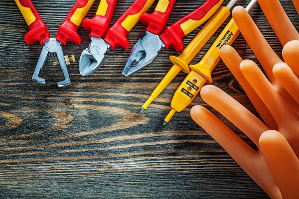 Dielektrik eldivenler elektrik tester yalıtılmış tel striptizci kesim