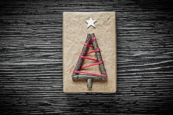 Cajas de regalo hechas a mano de Navidad en madera — Foto de Stock