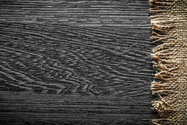 Ročník, pytlování na dřevěné desce pohled shora — Stock fotografie