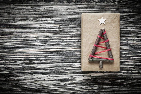 Cajas de regalo hechas a mano de Navidad en madera — Foto de Stock