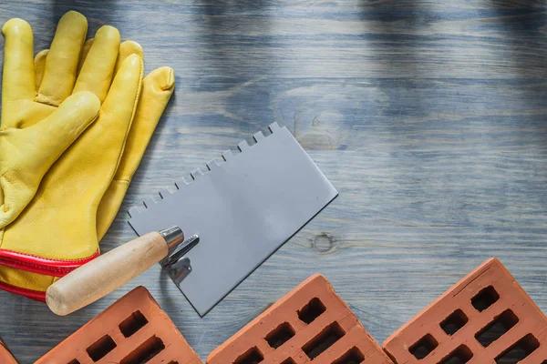 Kırmızı inşaat tuğla deri Emanet eldiven macun spattle boğa